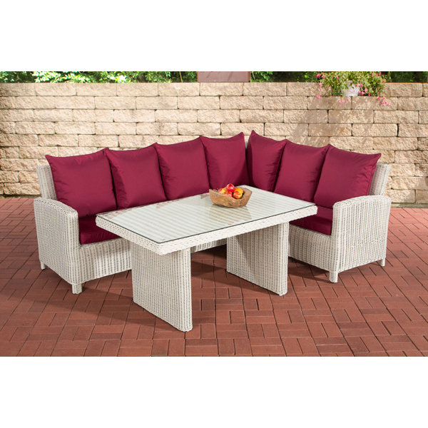 Sansibar Home 6-Sitzer Lounge-Set Stout aus Polyrattan mit Polster